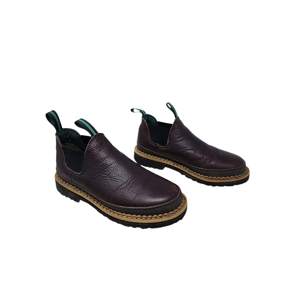 Georgia Boot Giant Romeo Work Shoes 8 Men Brown Leather Slip On Boots GR262